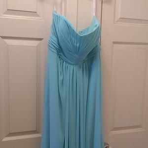 Strapless David's bridal bridesmaids dress